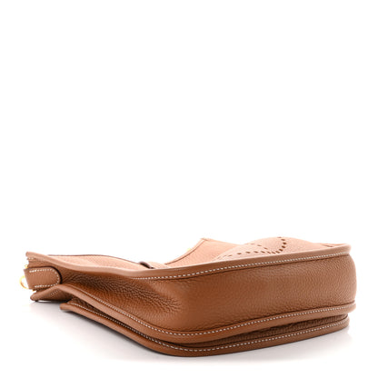 Hermes Taurillon Clemence Evelyne 23 Poche III Gold 4 of 11