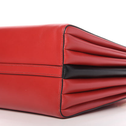 Prada City Calfskin Medium Colorblock Bibliothèque Tote Fuoco Black 9 of 10