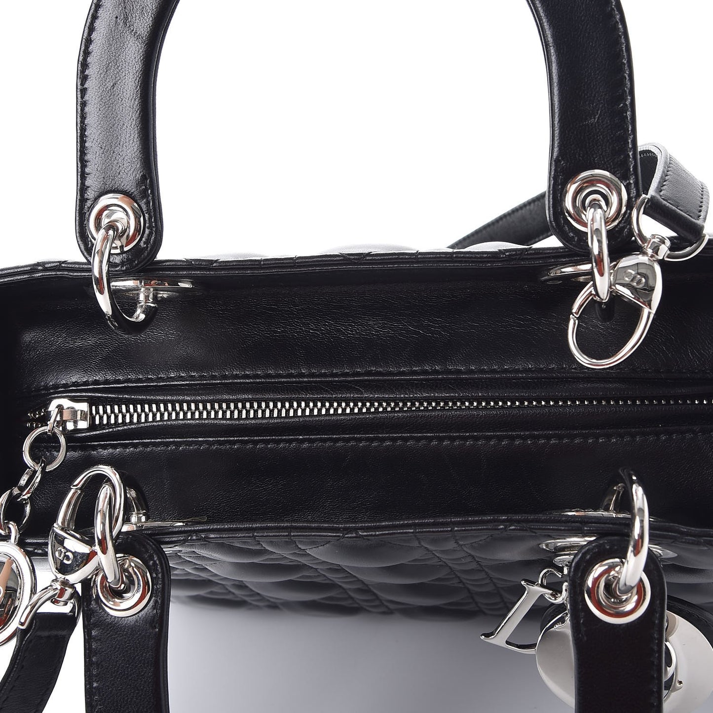 Lambskin Cannage Medium Lady Dior Black