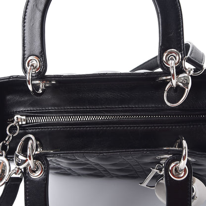 Christian Dior Lambskin Cannage Medium Lady Dior Black 8 of 8