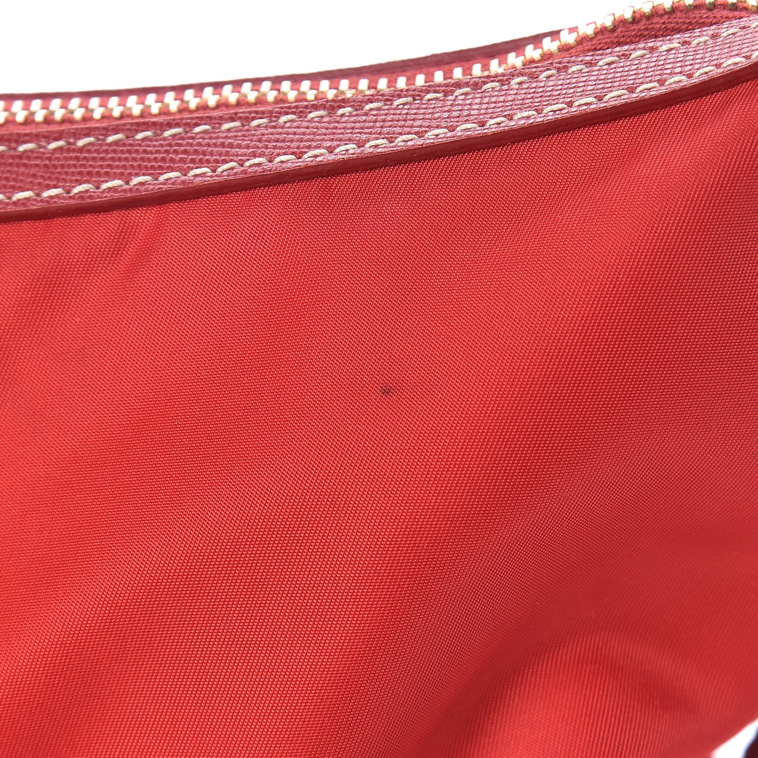Prada Tessuto Nylon Saffiano Vela Crossbody Bag Red 11 of 11