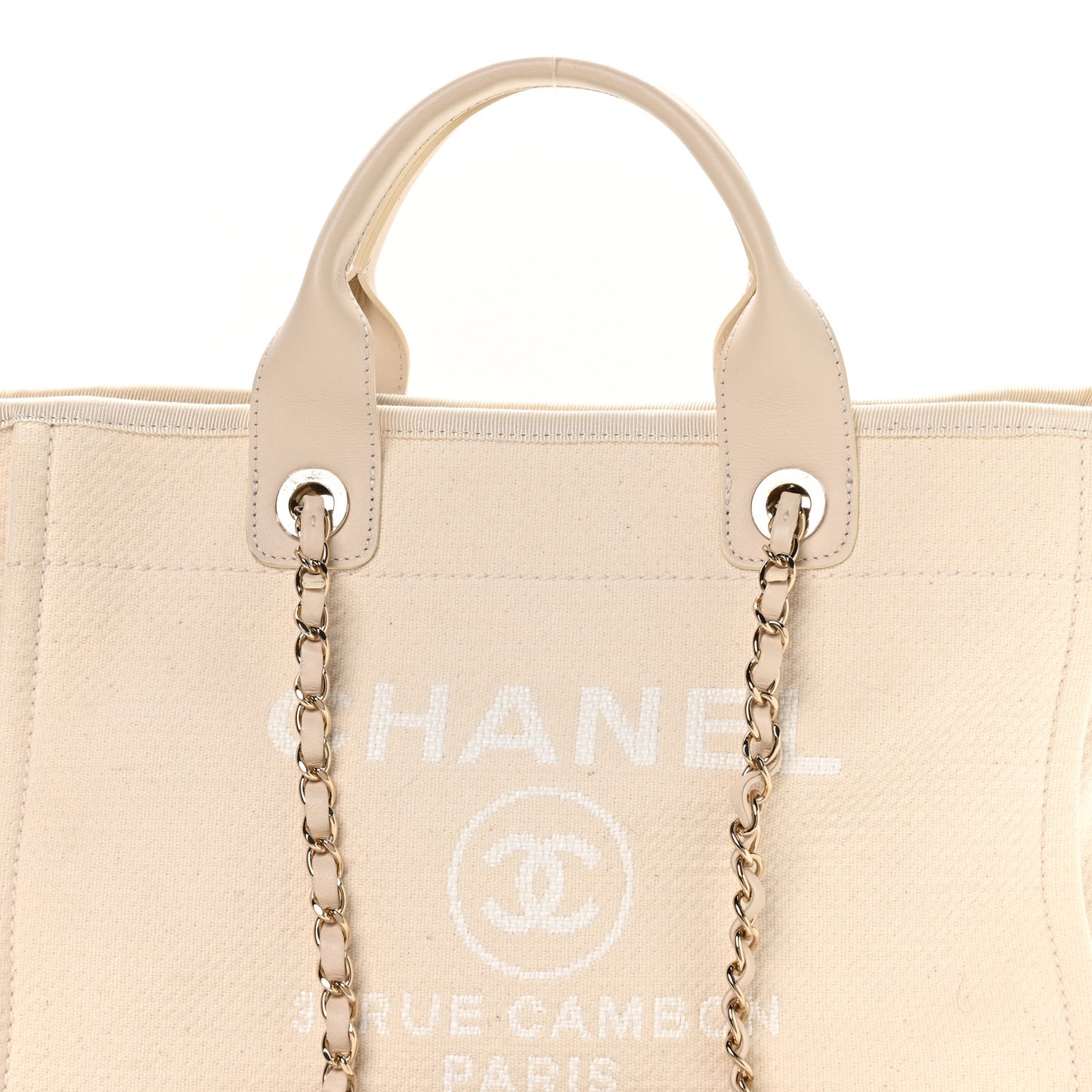 Mixed Fibers Small Deauville Tote White