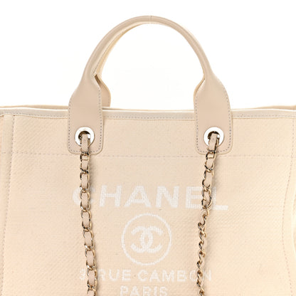 Chanel Mixed Fibers Small Deauville Tote White 9 of 11