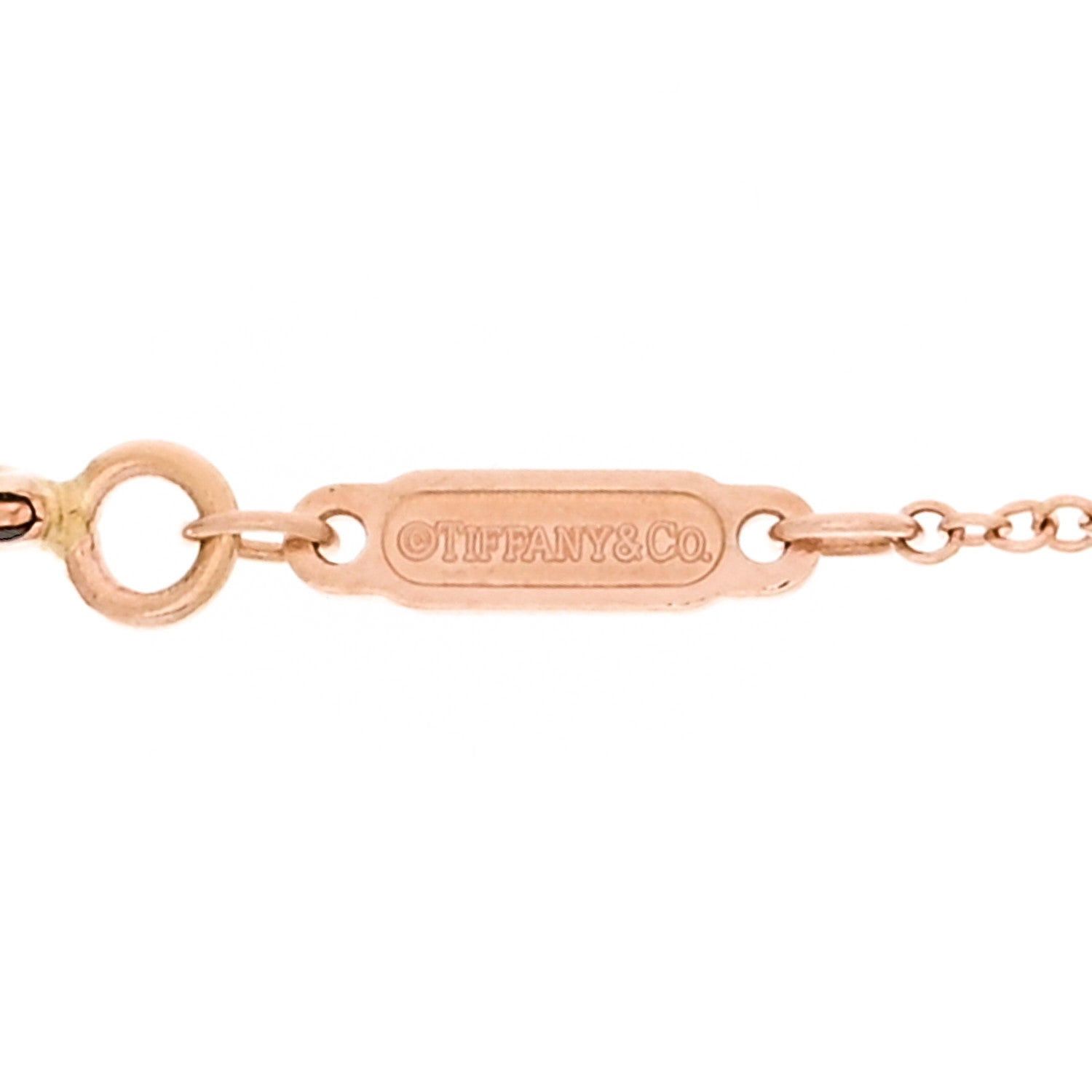 Tiffany 18K Rose Gold Small T Smile Pendant Necklace 5 of 6