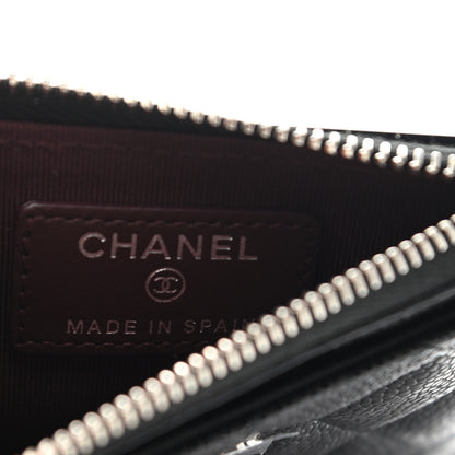 Chanel Caviar Quilted CC Zip Card Holder Black 6 of 8