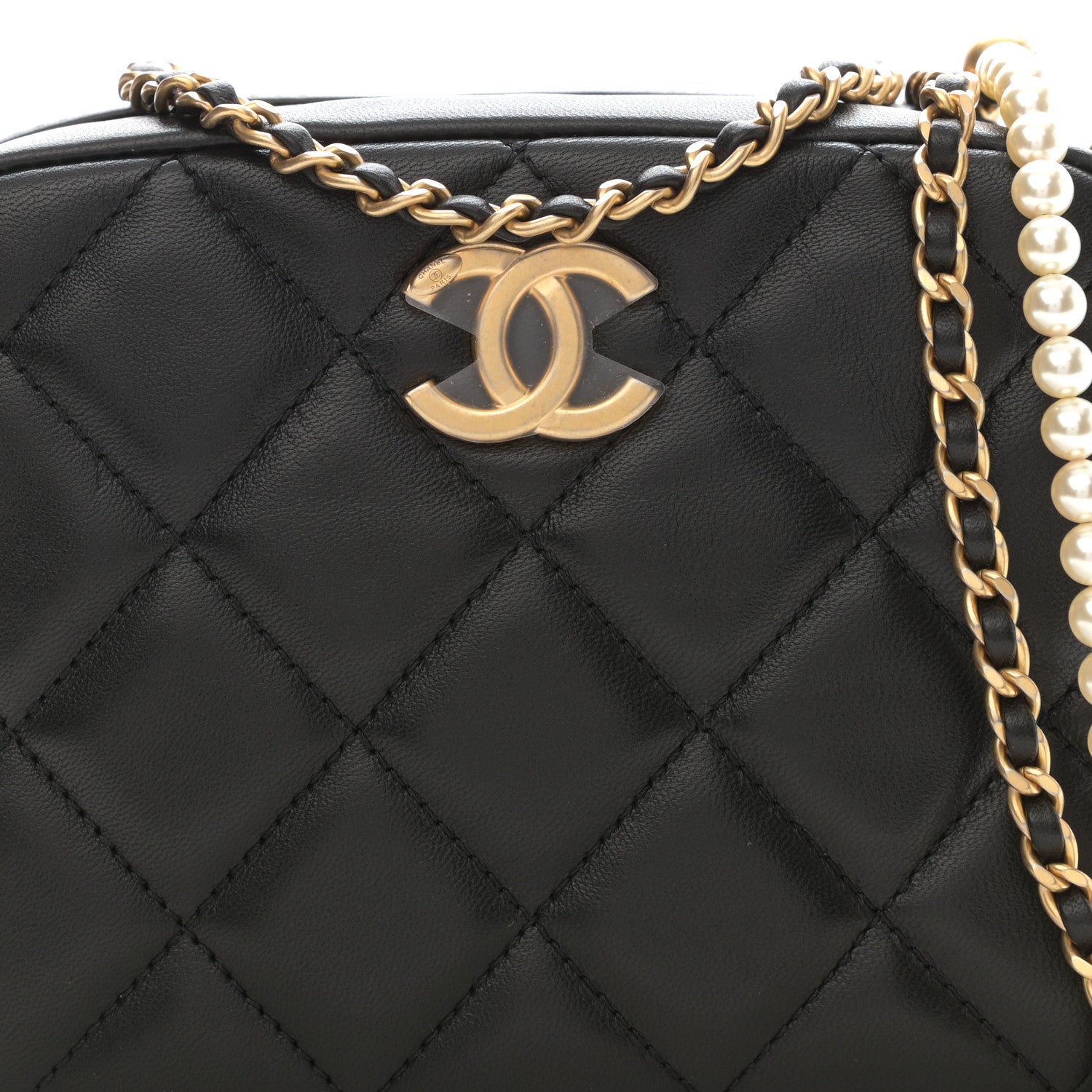 Chanel Lambskin Quilted Mini My Perfect Camera Case Black 8 of 10