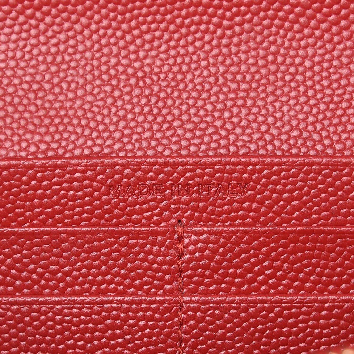 Saint Laurent Grain De Poudre Matelasse Chevron Monogram Flap Wallet Red 8 of 13