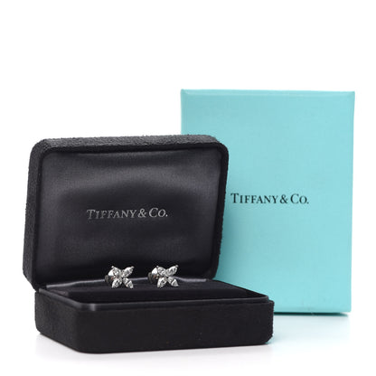 Tiffany Platinum Diamond .92ct Medium Victoria Earrings 5 of 5