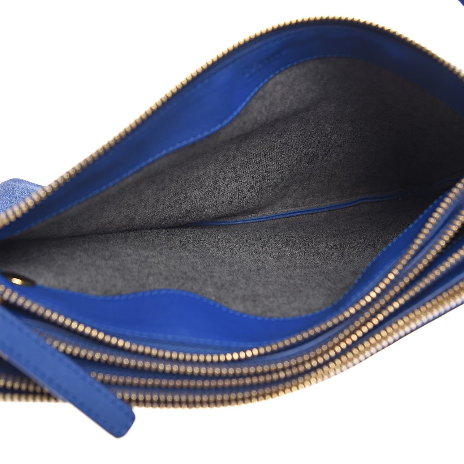 Celine Lambskin Large Trio Crossbody Bag Indigo 5 of 15
