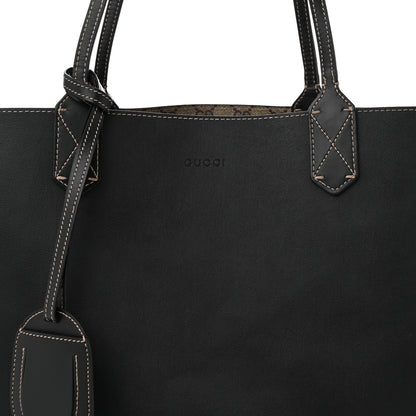 Gucci Calfskin GG Supreme Monogram Medium Reversible Tote Black 12 of 17