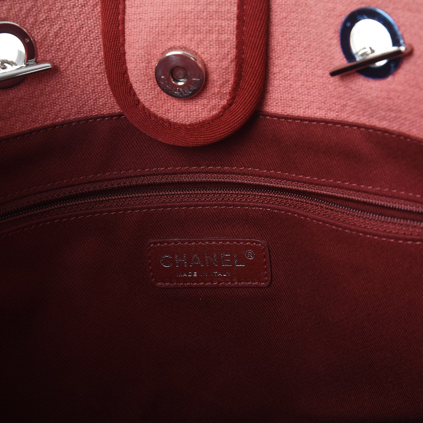 Canvas Small Deauville Tote Red
