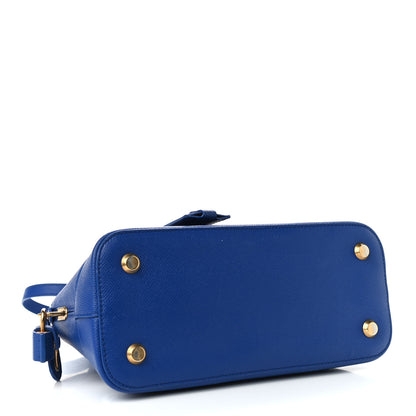Balenciaga Signature Grained Calfskin Logo S Ville Top Handle Bag Bleu Roi White 4 of 9