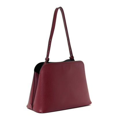 Prada Saffiano Cuir Matinee Tote Cherry Black 3 of 10