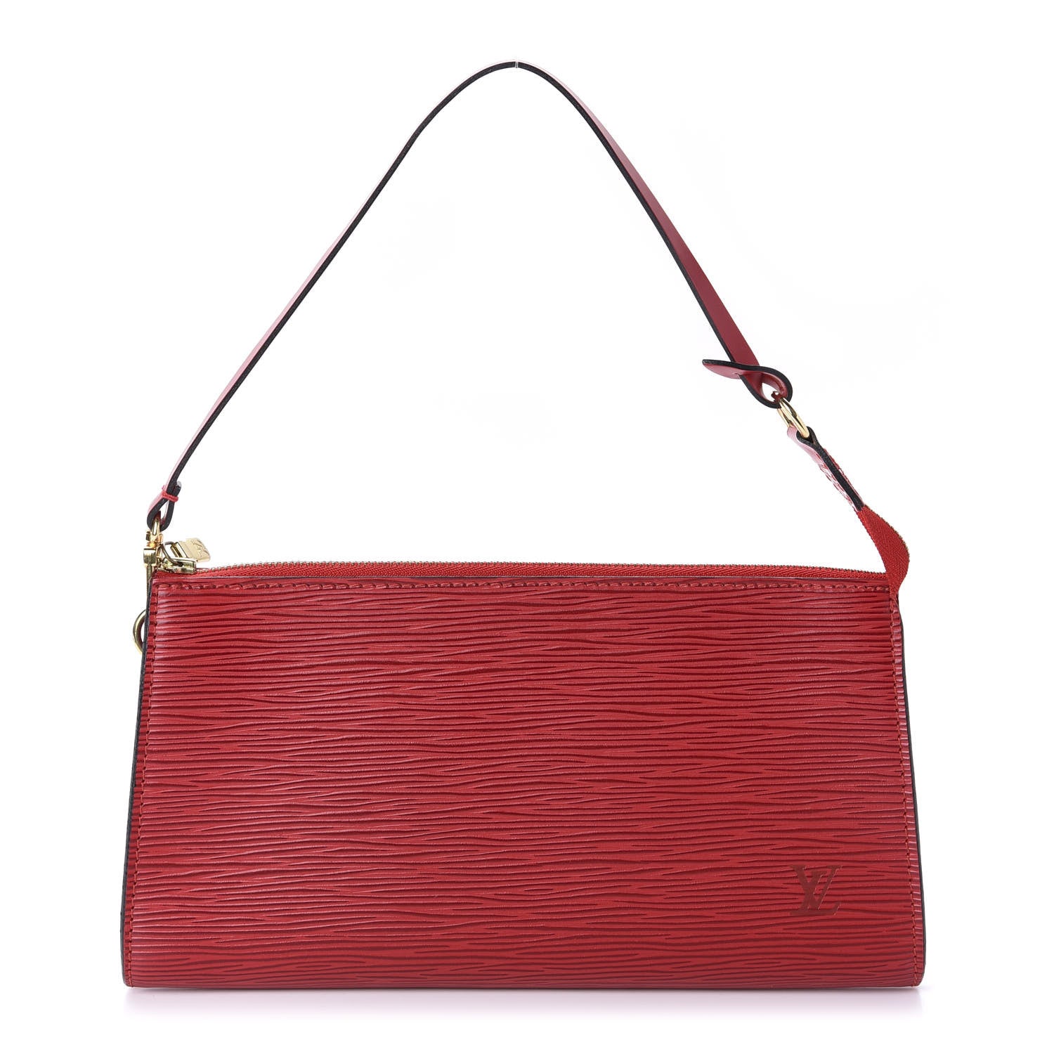 Louis Vuitton Epi Pochette Accessories 24 Castillan Red 1 of 11