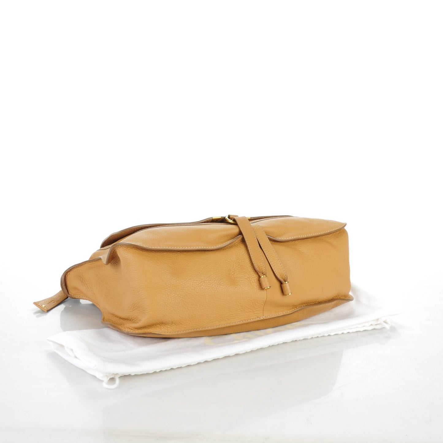 Calfskin Large Marcie Satchel Sand Shell