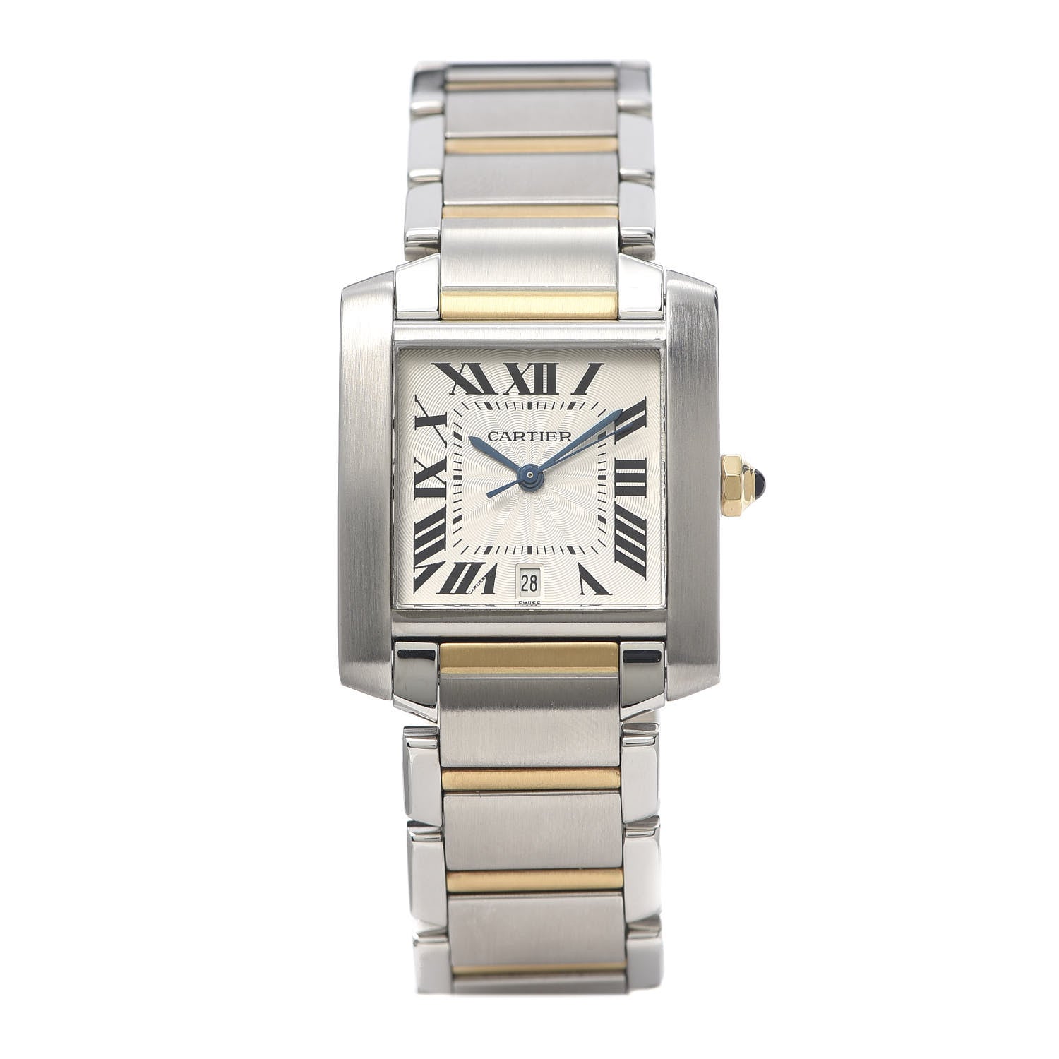 Cartier Stainless Steel 18K Yellow Gold 28mm Tank Francaise Automatic Watch 1 of 7