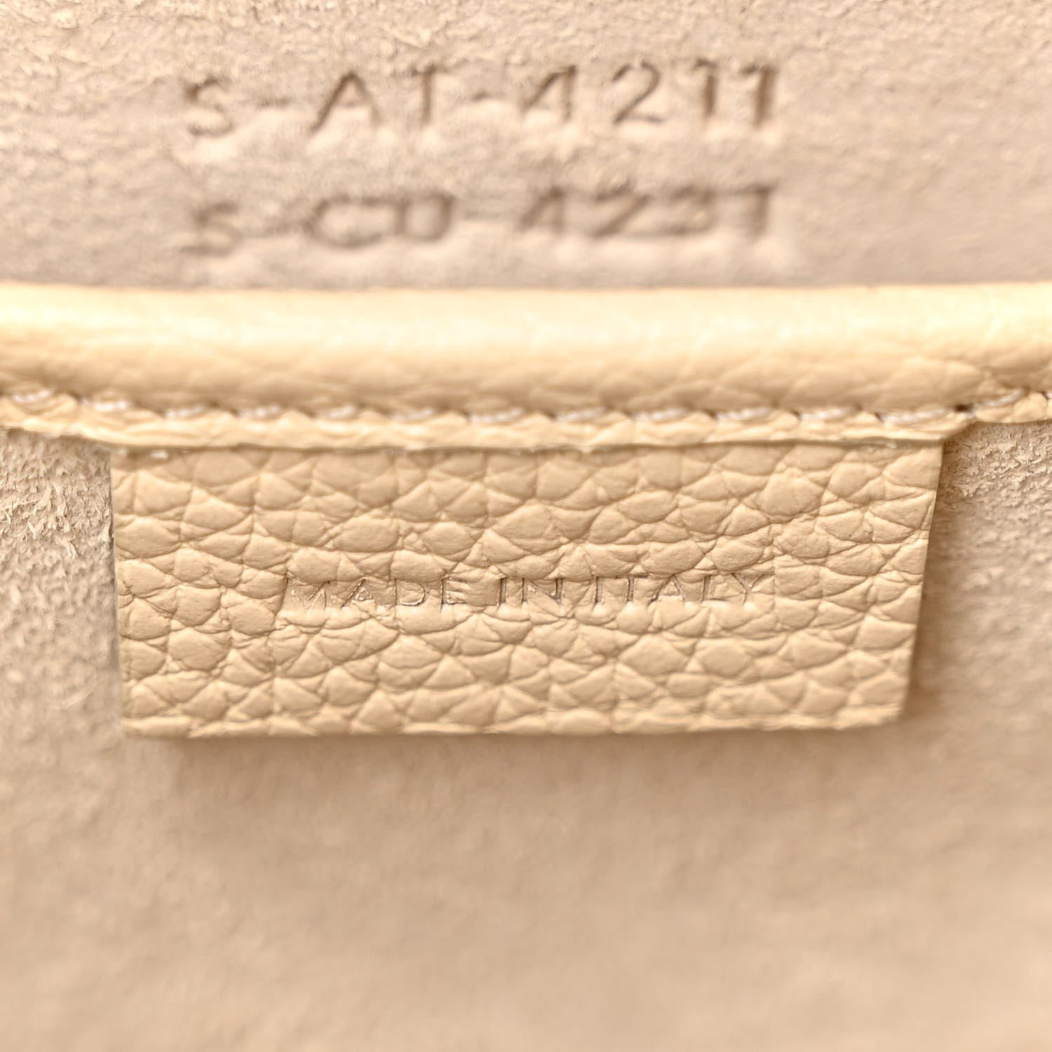 Celine Drummed Calfskin Nano Luggage Ivory 7 of 11