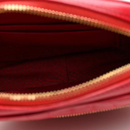 Celine Calfskin Quilted Small C Charm Bag Red 5 of 9
