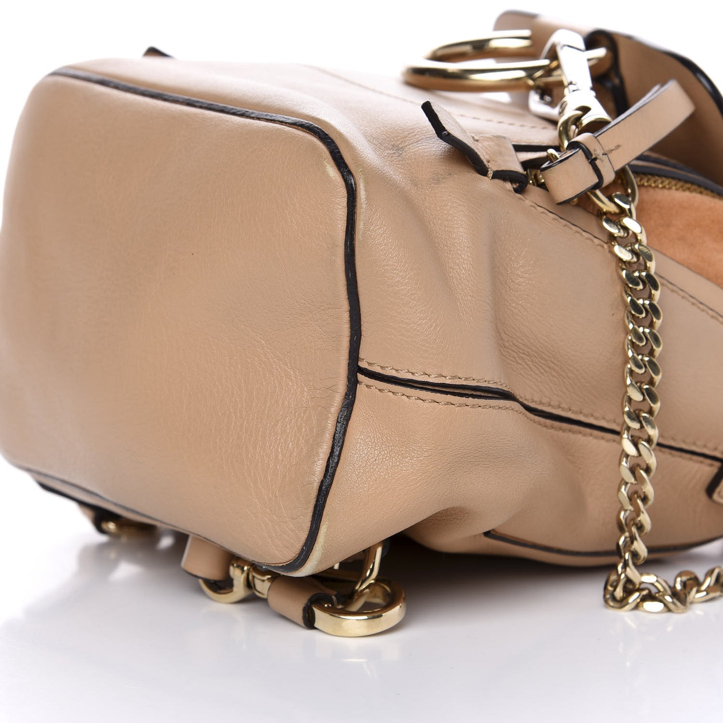 Suede Calfskin Mini Faye Backpack Blush Nude
