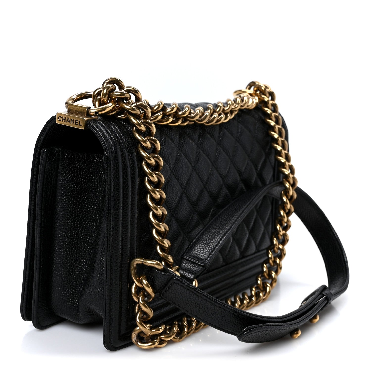 Chanel Caviar Quilted Medium Boy Flap Black 2 of 9