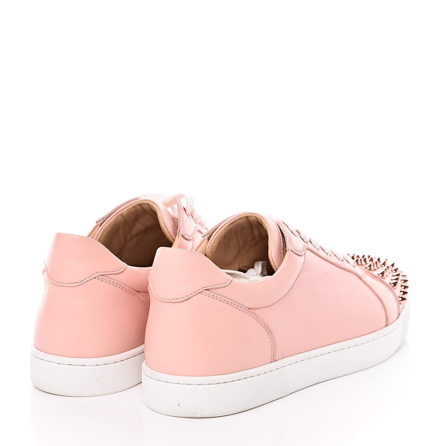 Calfskin Womens Vieira Spiked Flat Sneakers 39.5 Jupon Pink