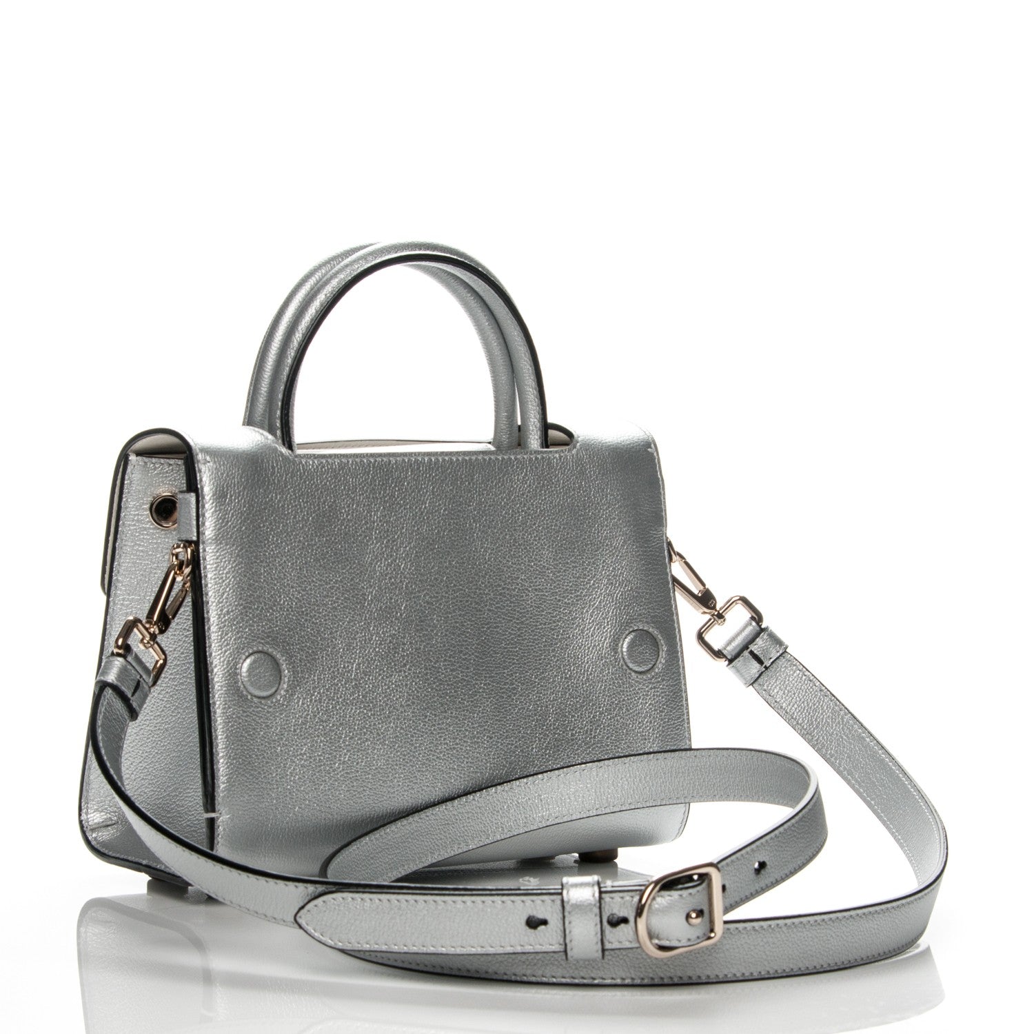 Christian Dior Grained Calfskin Mini Diorever Flap Silver 3 of 6