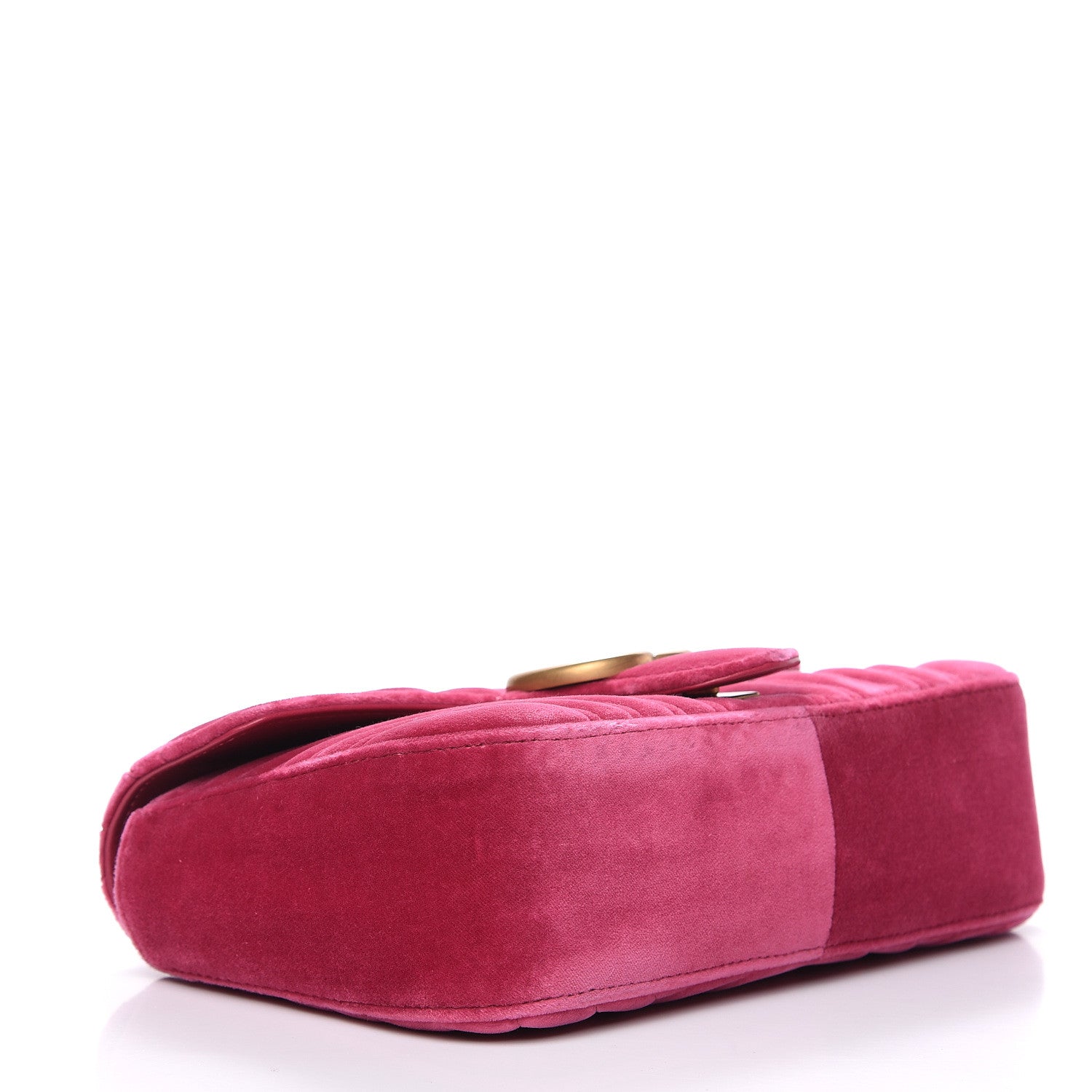 Gucci Velvet Matelasse Small GG Marmont Shoulder Bag Light Raspberry Rose 4 of 11