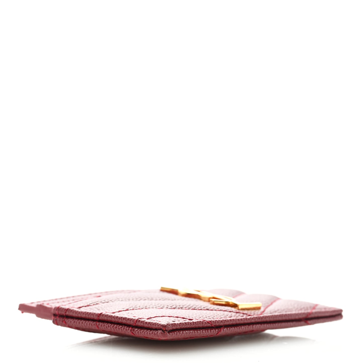 Grain De Poudre Matelasse Chevron Monogram Credit Card Case Opyum Red
