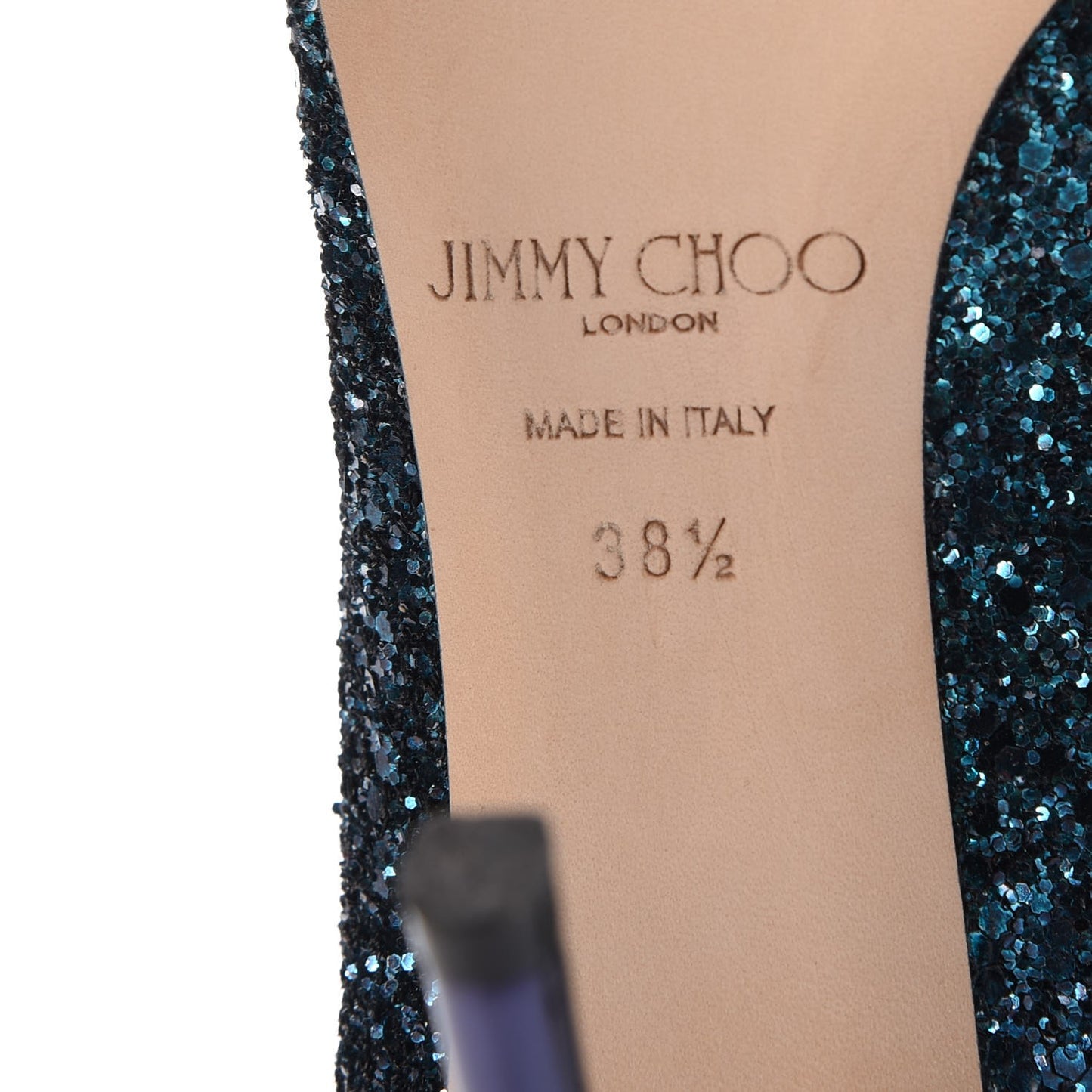 Coarse Glitter Degrade Romy 100 Pumps 38.5 Peacock Navy