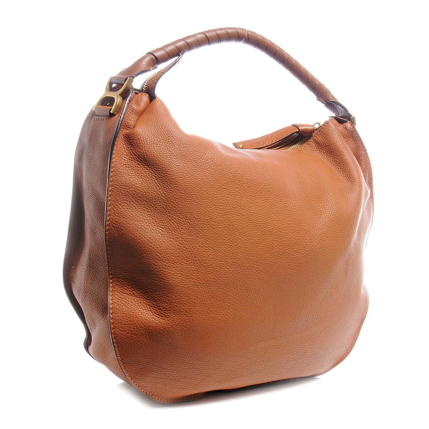 Leather Large Marcie Hobo Tan