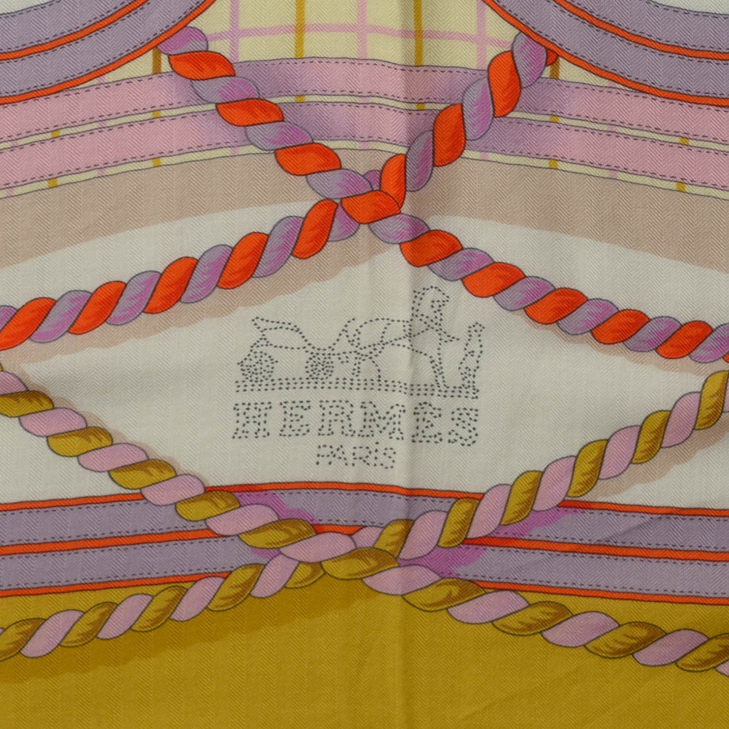 Hermes Cashmere Silk Grande Tenue Shawl 140 3 of 8
