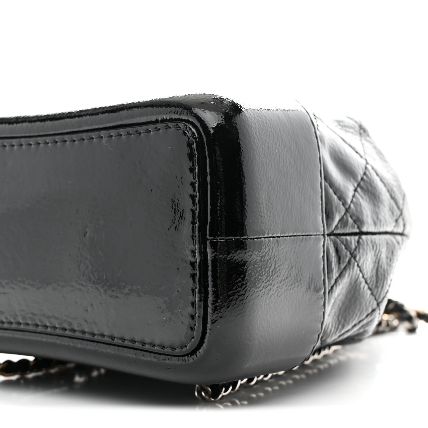 Chanel Patent Goatskin Quilted Small Gabrielle Backpack Black 10 of 13