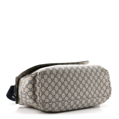 Gucci GG Supreme Monogram Selleria Calfskin Messenger Diaper Bag Navy 7 of 21