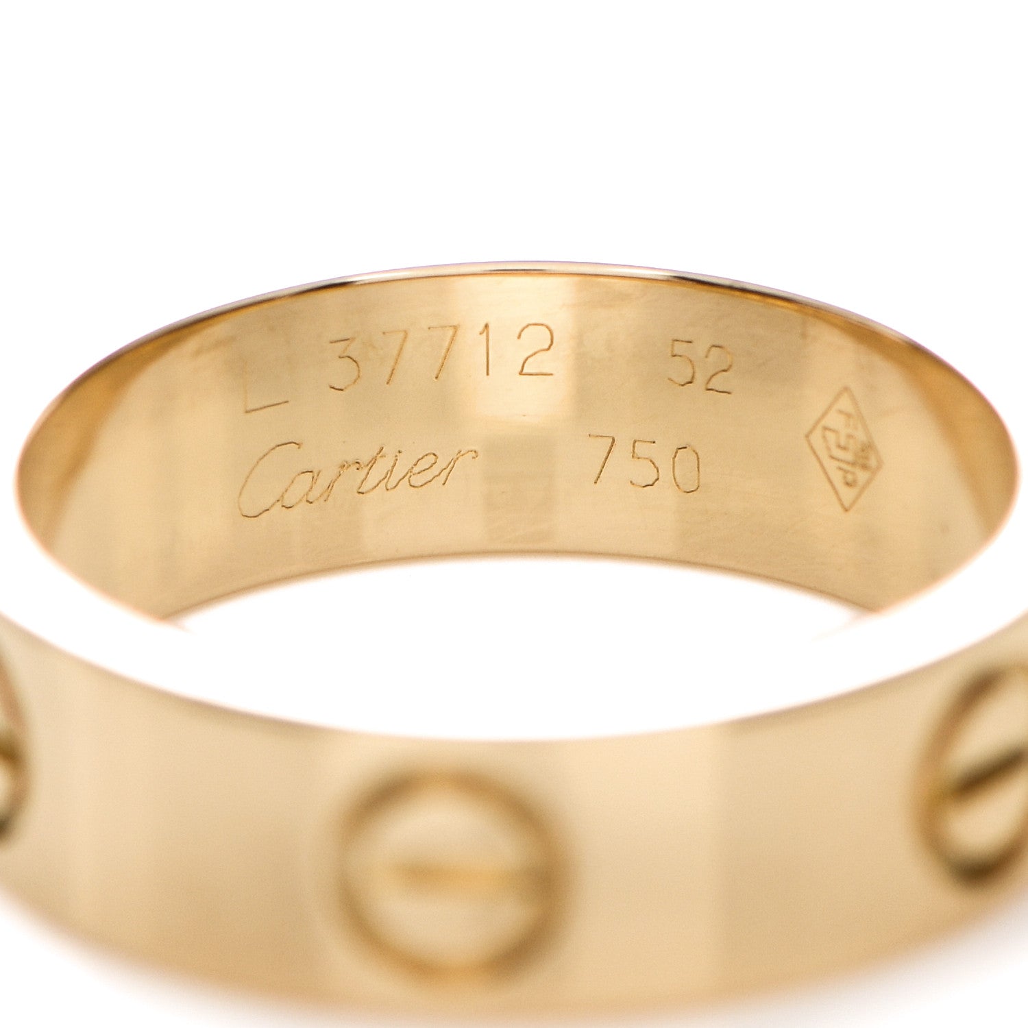 Cartier 18K Yellow Gold 5.5mm LOVE Ring 52 6 4 of 5