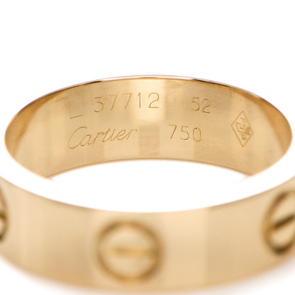 Cartier 18K Yellow Gold 5.5mm LOVE Ring 52 6 4 of 5