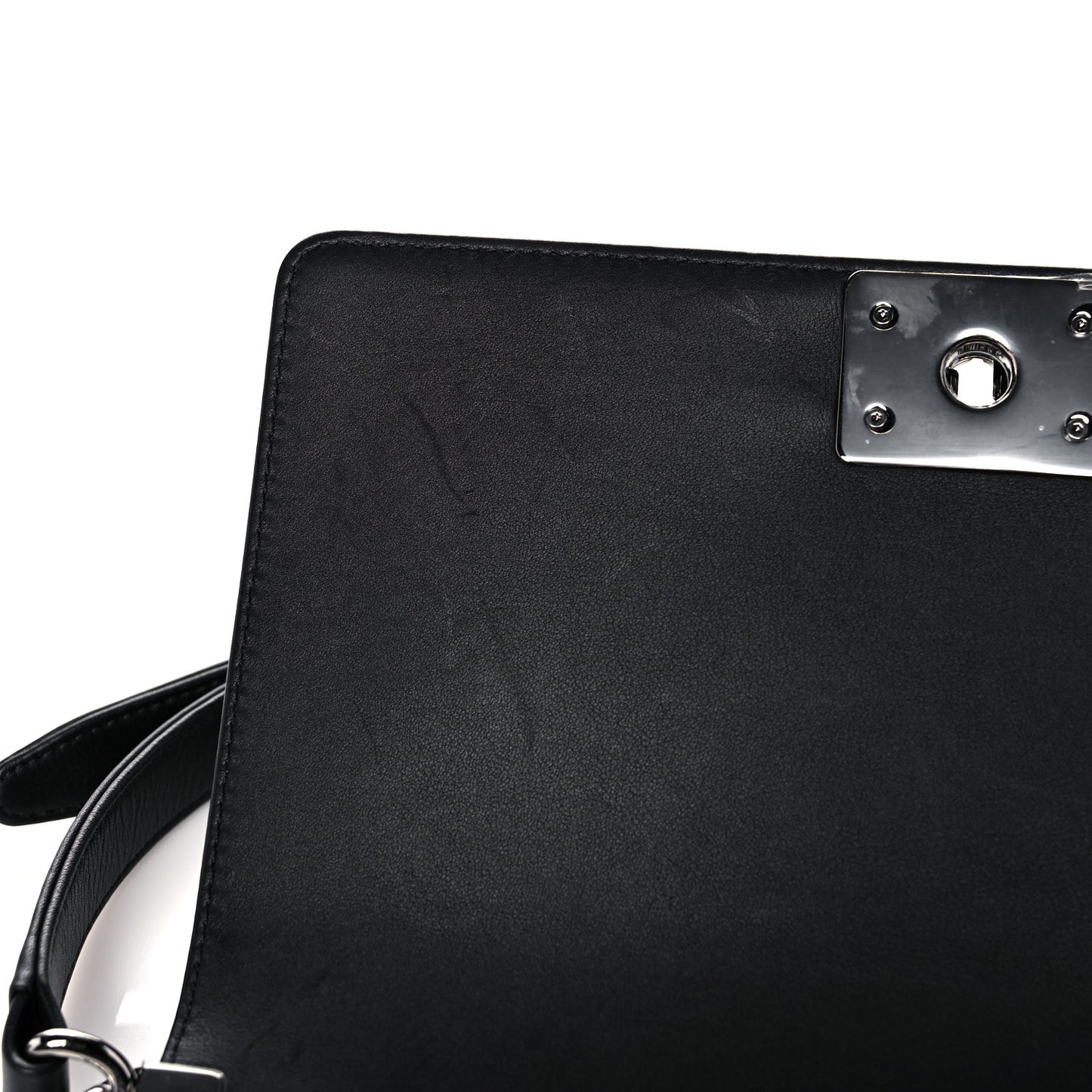 Calfskin Pearl Tweed Medium Boy Flap Black