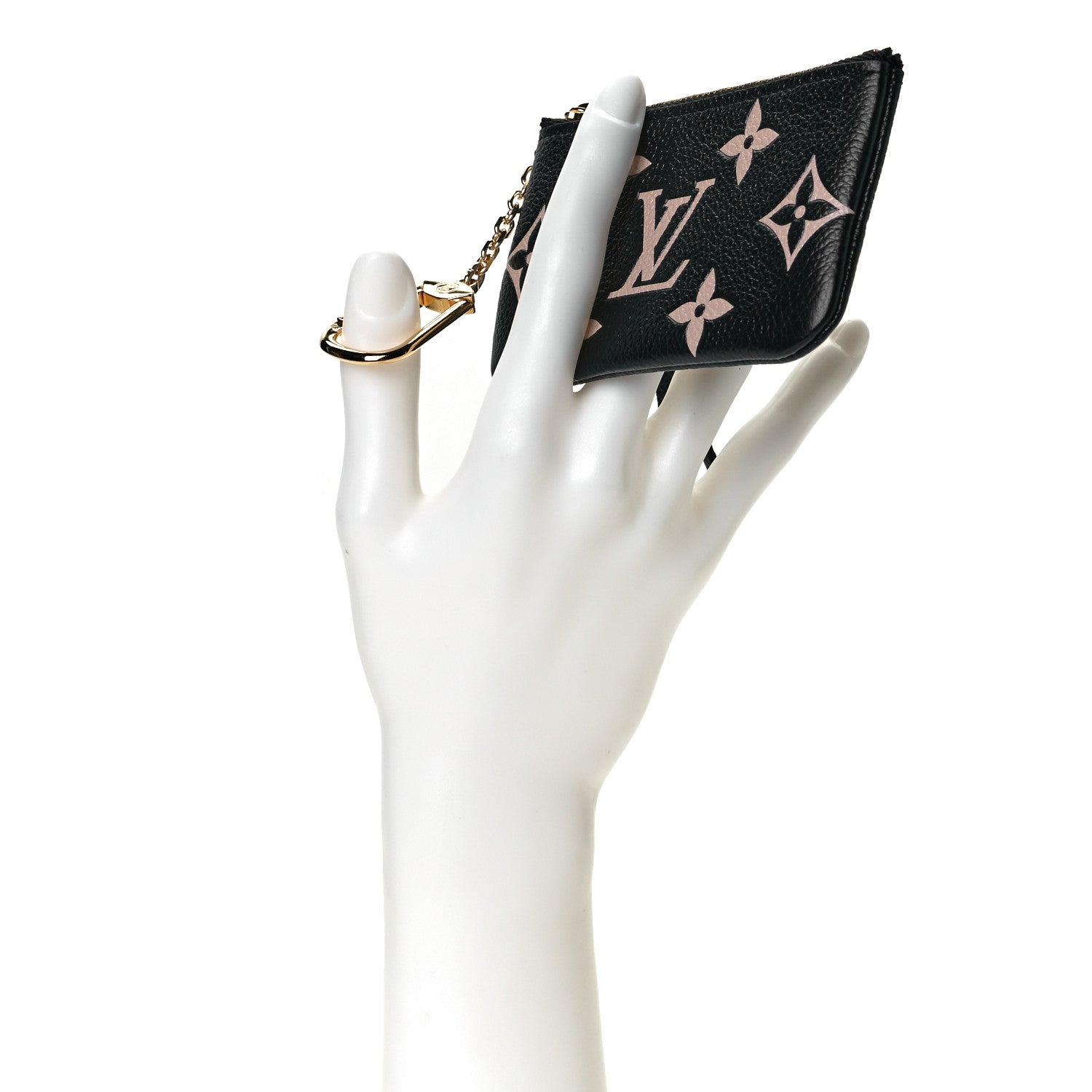 Louis Vuitton Empreinte Monogram Giant Key Pouch Black Beige 2 of 8