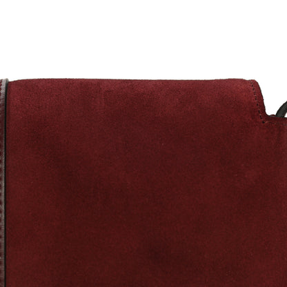 Gucci Suede Medium Arli Flap Shoulder Bag Vintage Bordeaux 18 of 30
