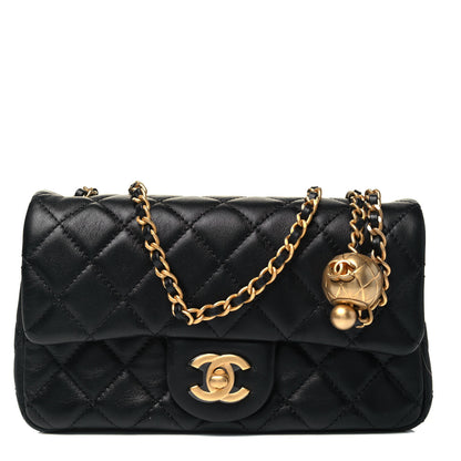 Chanel Lambskin Quilted Mini Rectangular Pearl Crush Flap Black 1 of 10