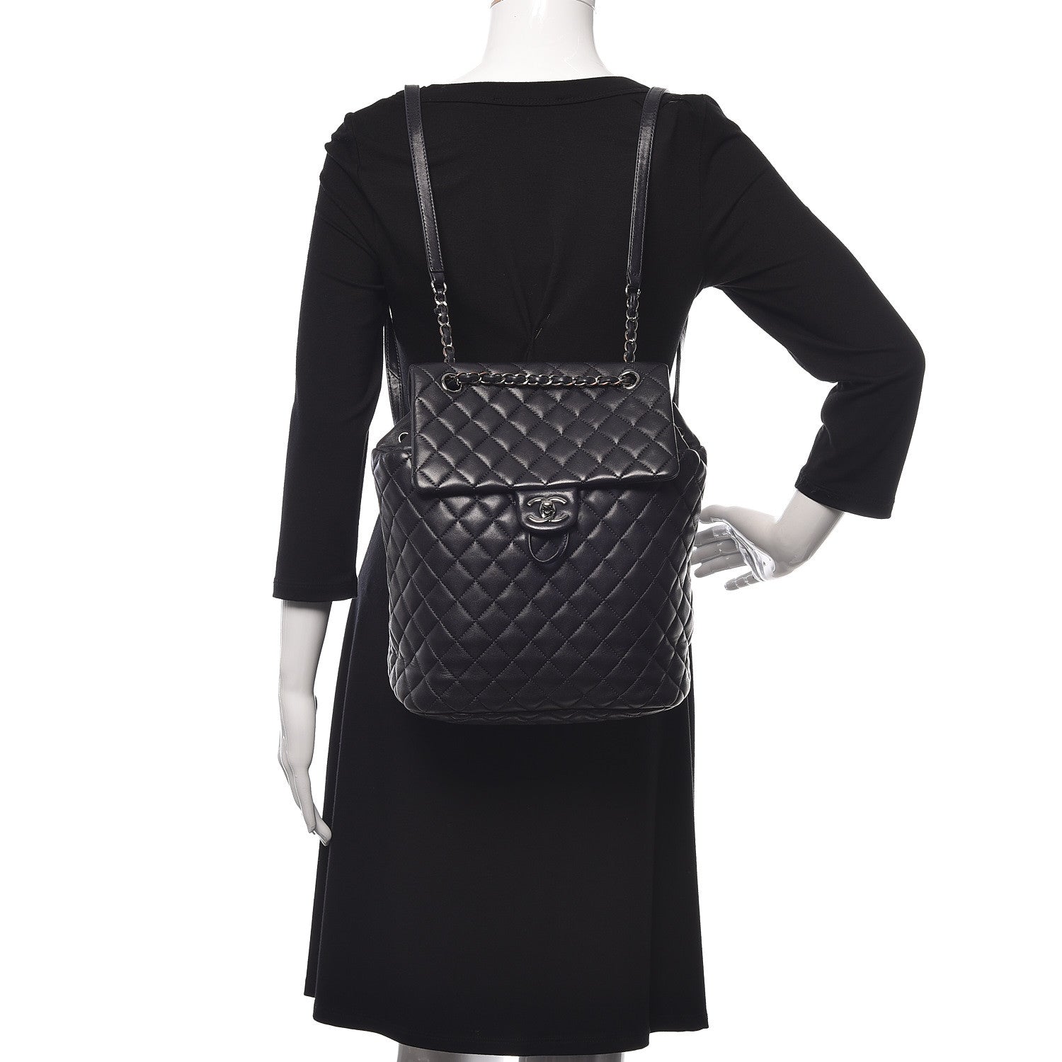 Chanel Lambskin Quilted Large Urban Spirit Backpack Navy 2 of 10