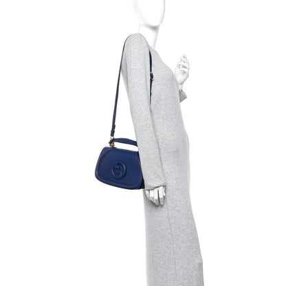 Gucci Roxy Calfskin Medium Blondie Top Handle Bag Blue Agata 2 of 11