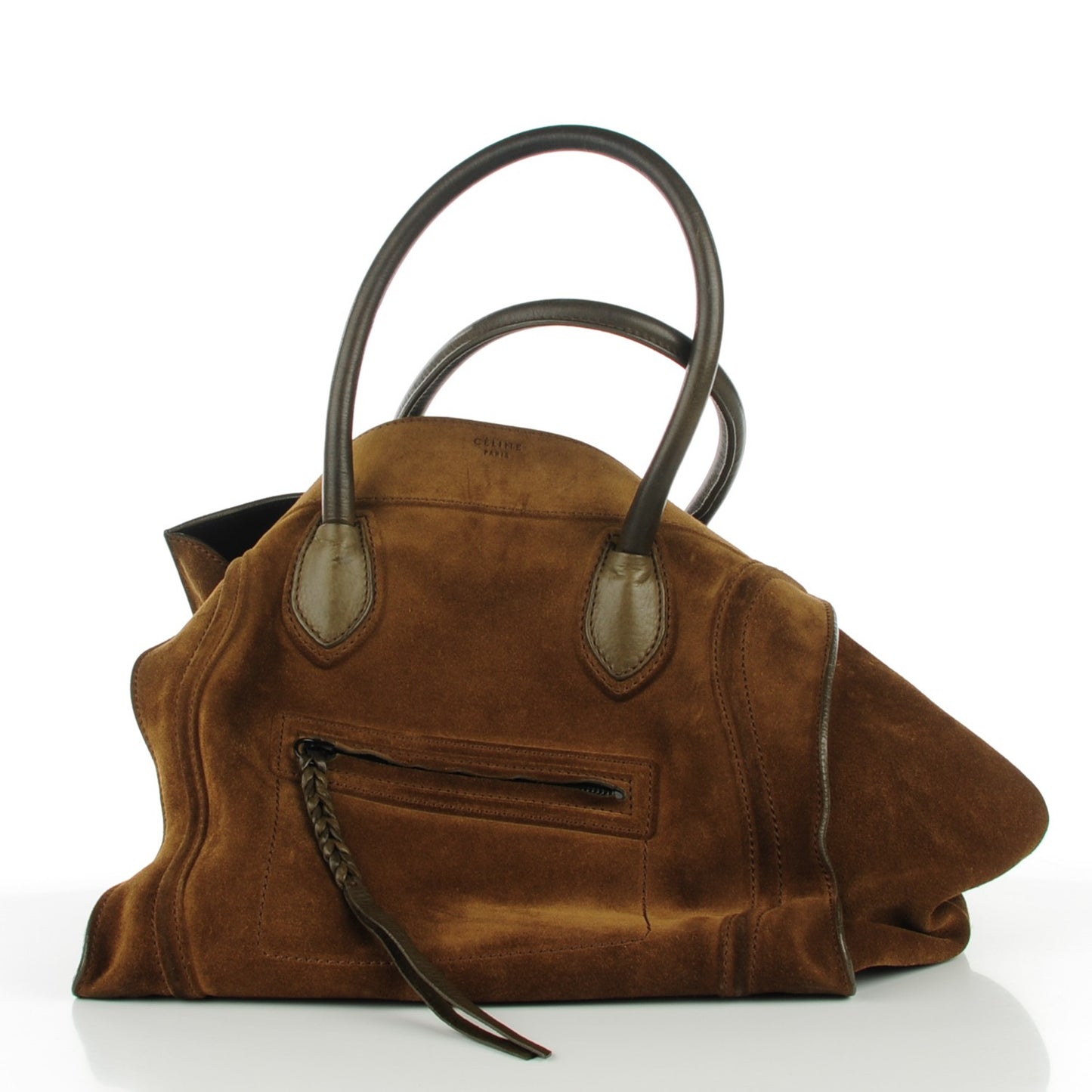 Suede Large Phantom Luggage Olive
