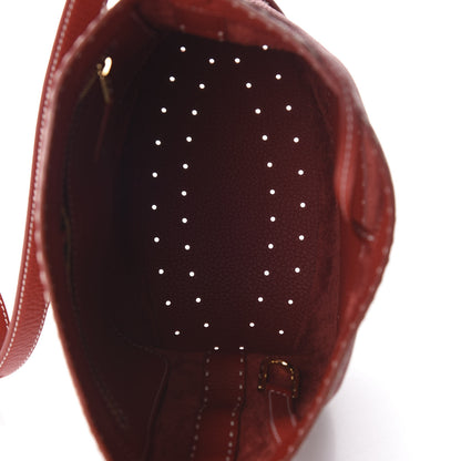 Delvaux Taurillon Pin Surpique Bucket Scarlet Red 8 of 16
