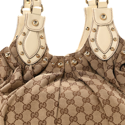 Gucci Monogram Studded Pelham Tote White 8 of 10