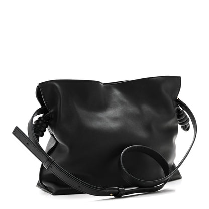 Loewe Nappa Calfskin Medium Flamenco Knot Clutch Black 3 of 9
