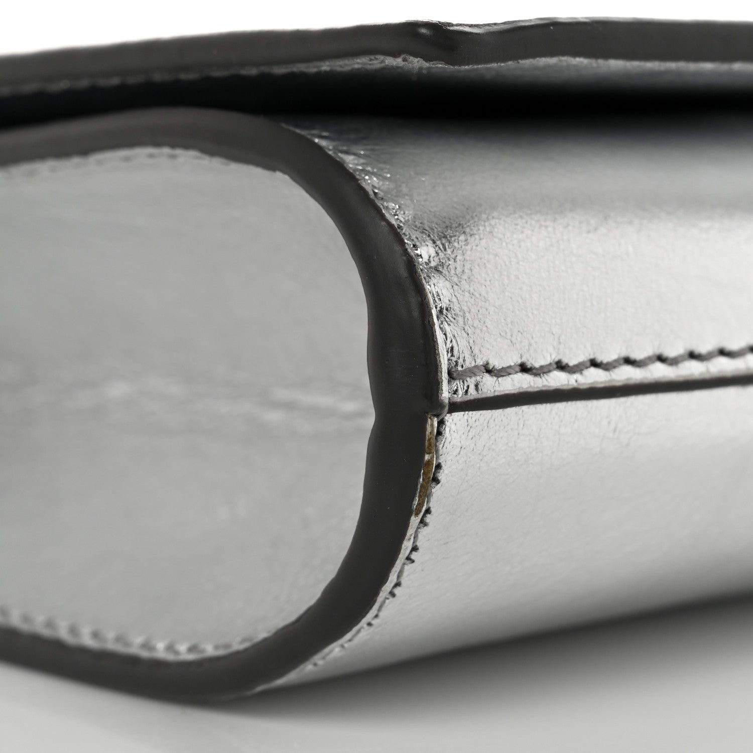 Saint Laurent Metallic Calfskin Monogram Large Belle De Jour Clutch Silver 9 of 10