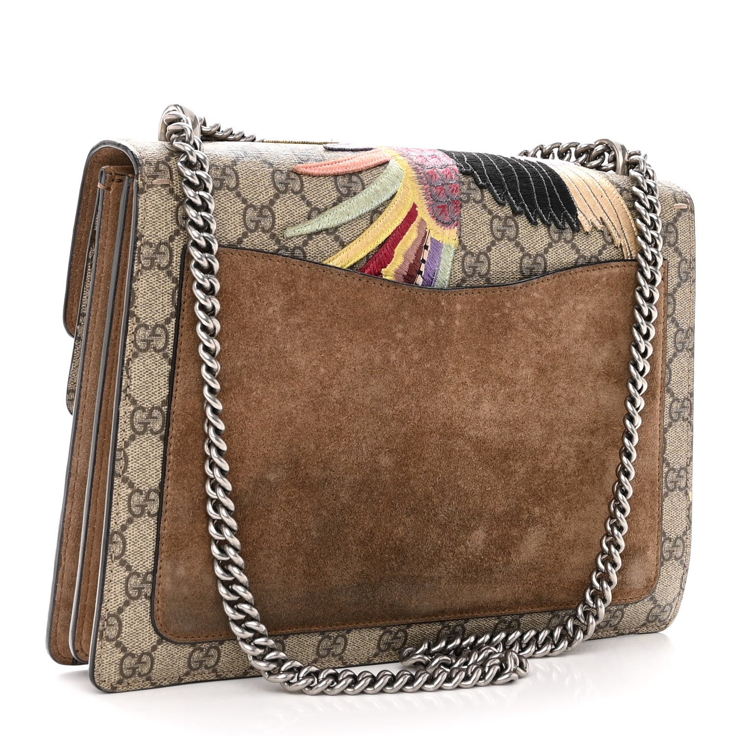 Gucci GG Supreme Monogram Embroidered Medium Dionysus Shoulder Bag Taupe 3 of 16