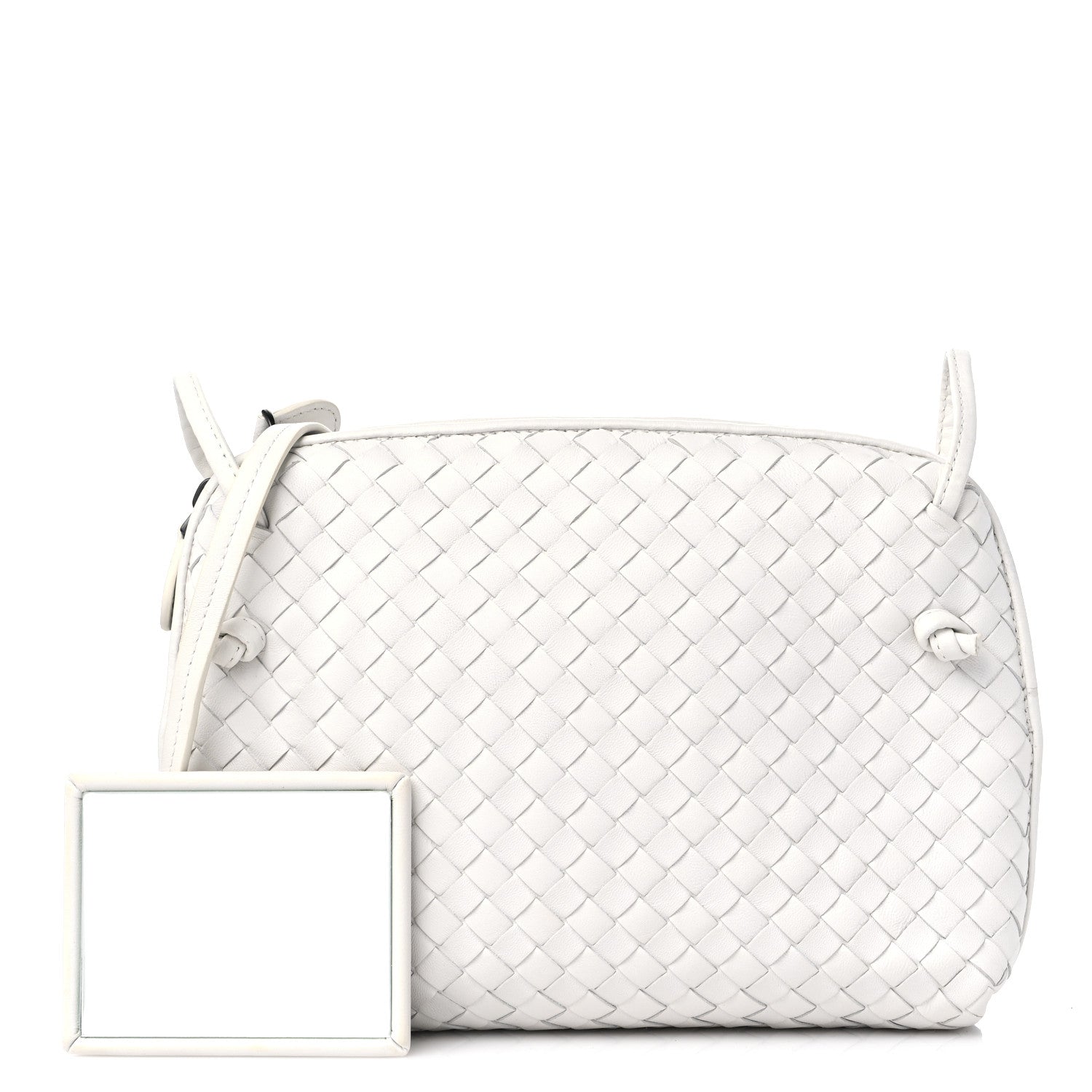 Bottega Veneta Nappa Intrecciato Nodini Crossbody Messenger White 1 of 12