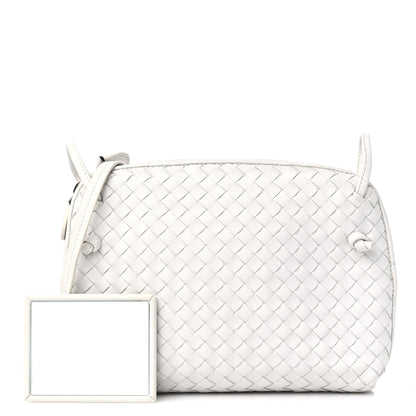 Bottega Veneta Nappa Intrecciato Nodini Crossbody Messenger White 1 of 12