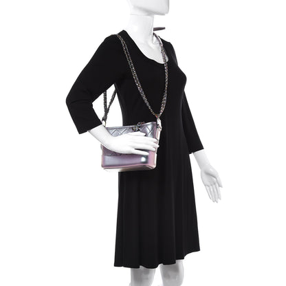 Chanel Iridescent Lambskin Calfskin Quilted Small Gabrielle Hobo Light Purple 4 of 11